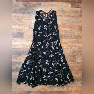Cache Vintage Women's Black Fit & Flare Open Back Mini Dress Size Small